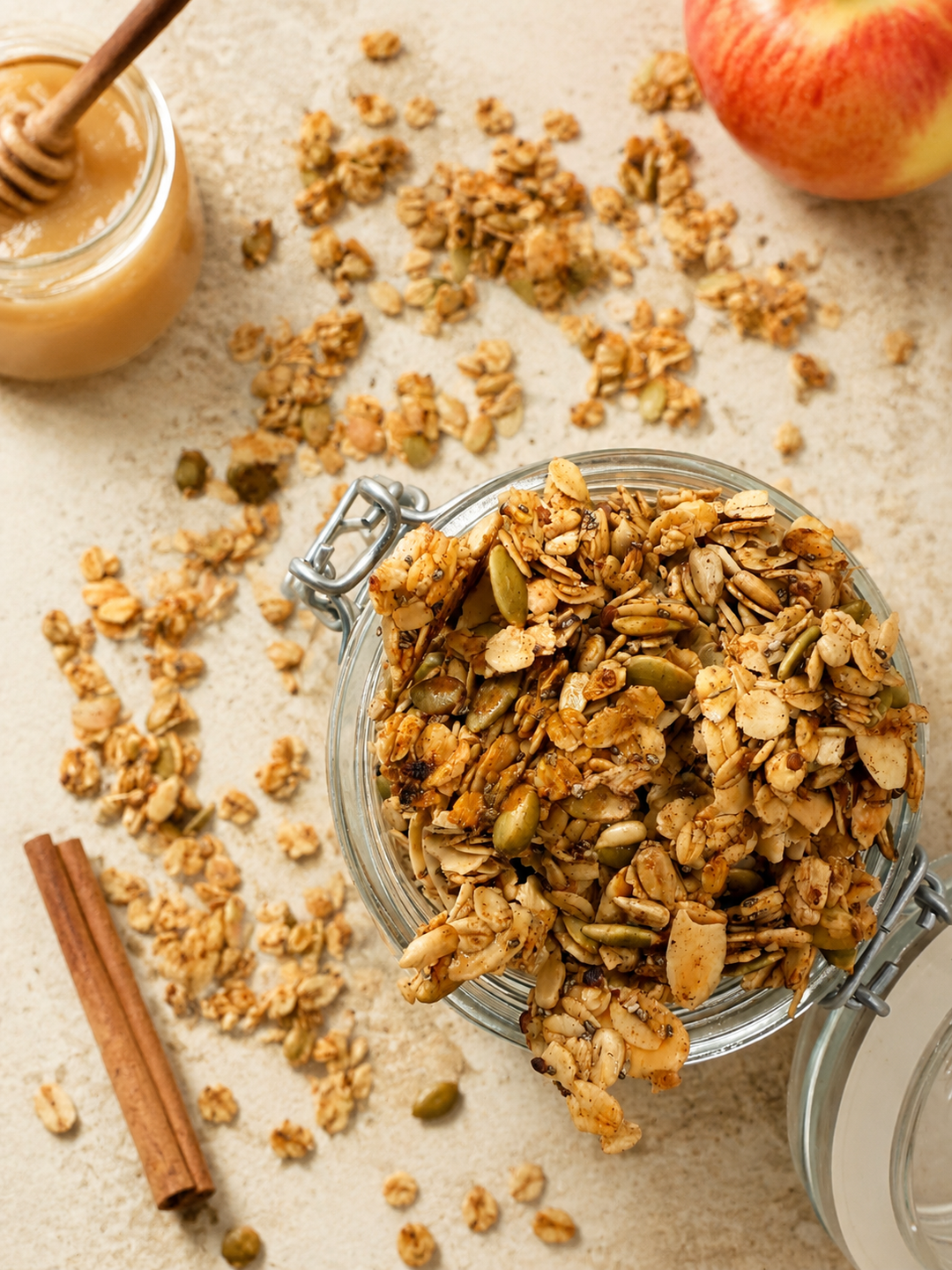 Easy Apple Honey Nut Granola