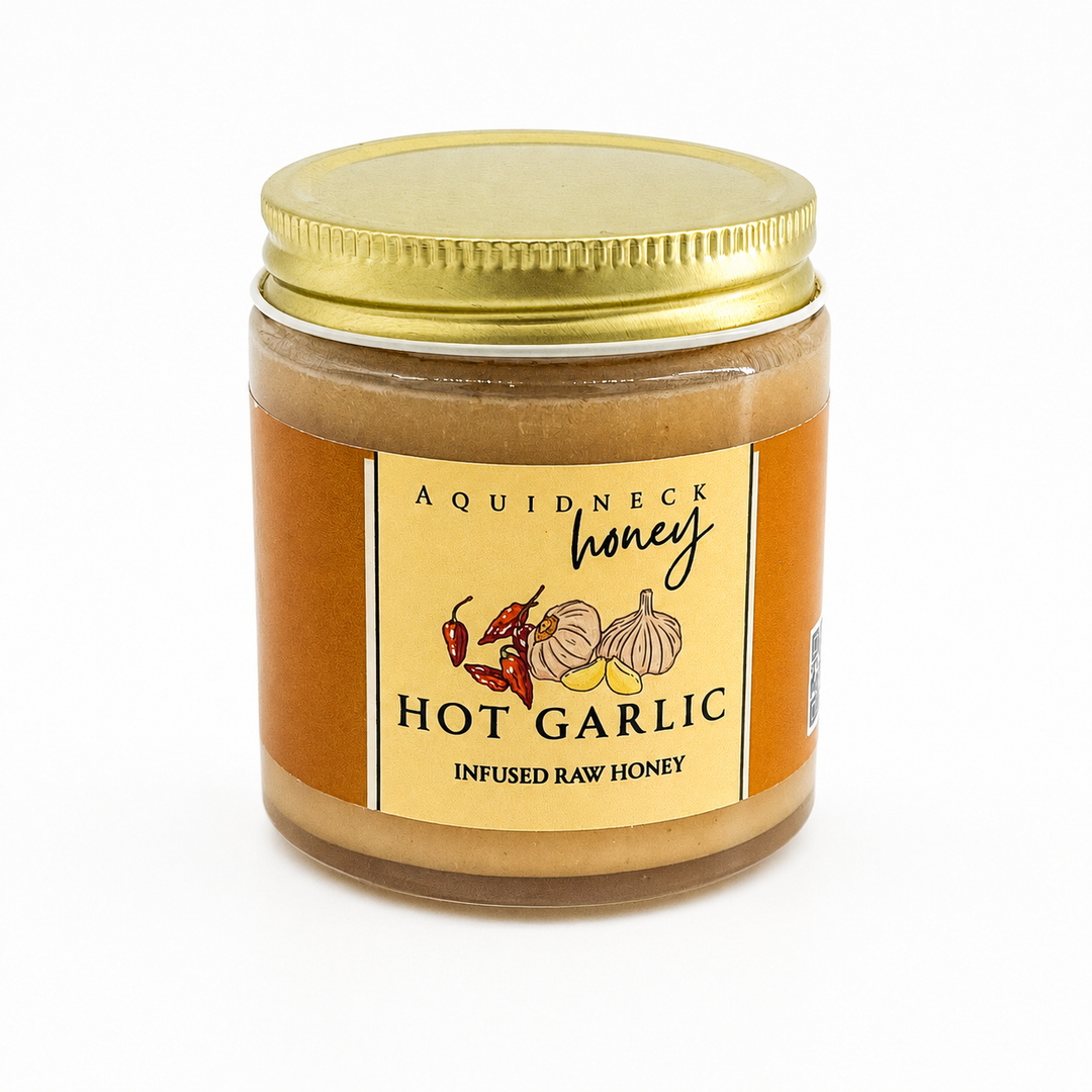 Hot Garlic Infused Creamed Honey