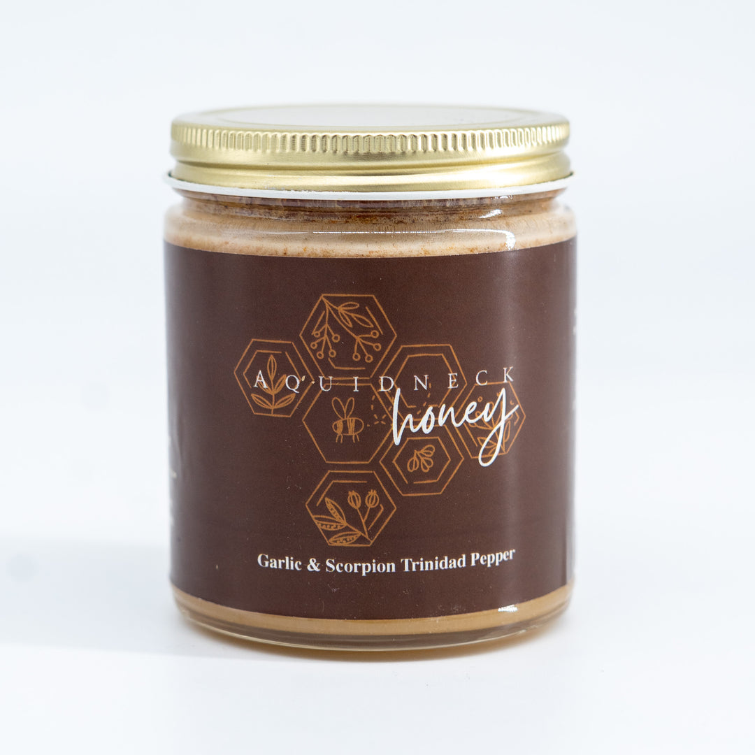 Hot Garlic Infused Creamed Honey