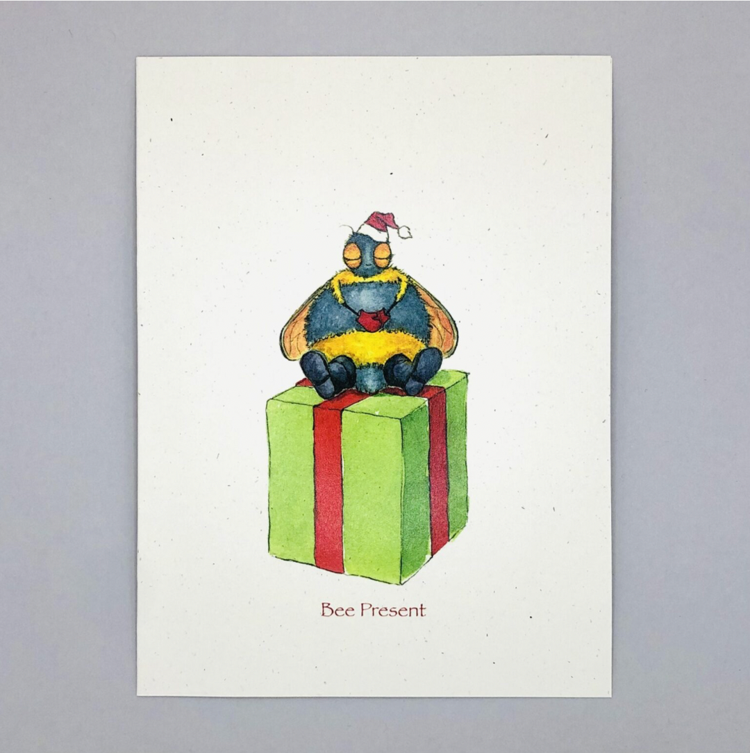 Bee Present Handmade Holiday Card