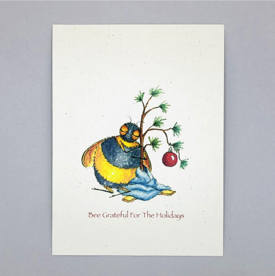 Bee Present Handmade Holiday Card